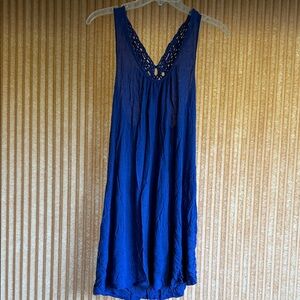 One Clothing Navy Knitted Detail Top